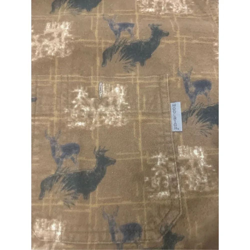 Vintage Deer Patterned Woolrich Flannel - Picture 3 of 7